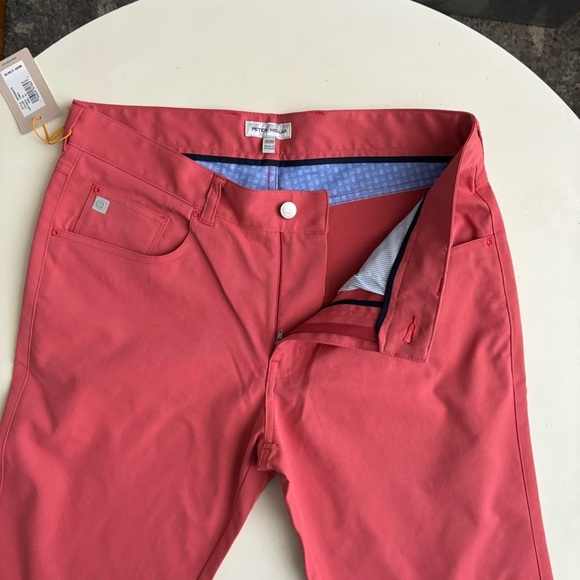 Peter Millar Men’s Performance Five-Pocket Pant Cape Red 32x34 New - Picture 5 of 9